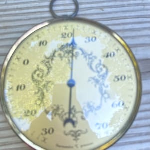 French Vintage Celsius Thermometer, Country Living, Cottage Decor, Farmhouse Decor, European,  Deco, Retro, Art Deco, European