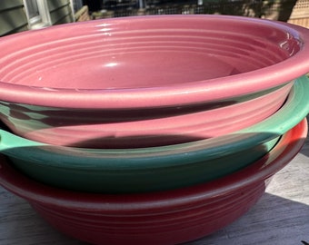Vintage Fiestaware Cereal Bowl: Homer Laughlin Midcentury Modern Decor