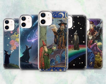 Wizard Phone Case Fantasy Magic Witchy Cover for iPhone 17, 16, 15, 14, 13, 12 Samsung S26, S25, A17, A56, Pixel 10Pro XL, 9A 8