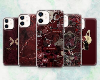 Dark Red Phone Case Burgundy Red Aesthetic Cover | iPhone 16, 15, 14, 13, 12, 11 | Samsung S25, S24, A16, A56 | Pixel 9A, 8A, 7A Dark Red Phone Case Burgundy Red Aesthetic Cover | iPhone 16, 15, 14, 13, 12, 11 | Samsung S25, S24, A16, A56 | Pixel 9A, 8A, 7A