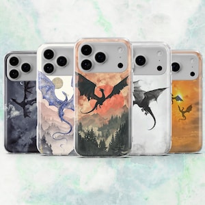 Telefoonhoesje draken – omslag fantasie mythische drakenkunst | iPhone 16, 15, 14, 13, 12, 11 | Samsung S25, S24, A16, A56 | Pixel 9A, 8A, 7A