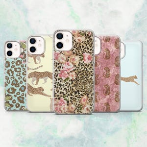 Leopard Phone Case Cheetah Leopard Print Cover for iPhone 16, 15, 14, 13, 12 Samsung S25, S24, S23, A56, A15 Pixel 9A, 9Pro XL, 8A, 8Pro