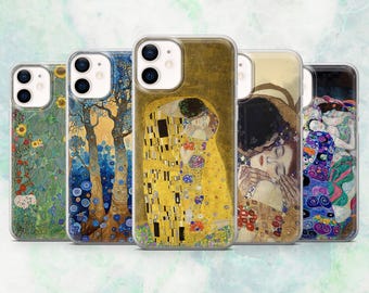 Gustav Klimt Phone Case Klimt Painting Cover for iPhone 16, 15, 14, 13, 12 Samsung S25, S24, S23, A56, A15 Pixel 9A, 9Pro XL, 8A, 8Pro 7A
