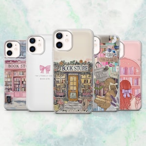 Book Lover Phone Case Bookish Reader Cover for iPhone 16, 15, 14, 13, 12 Samsung S25, S24, S23, A56, A15 Pixel 9A, 9Pro XL, 8A, 8Pro
