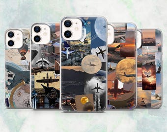 Aviation Phone Case Pilot Travel Airplane Cover for iPhone 17, 16, 15, 14, 13, 12 Samsung S26, S25, A17, A56, Pixel 10Pro XL, 9A 8