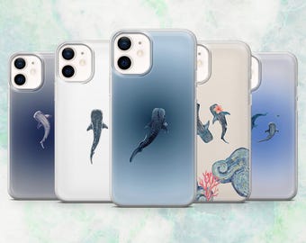Whale Shark Phone Case Ocean Sea Animal Cover for iPhone 16, 15, 14, 13, 12 Samsung S25, S24, S23, A56, A15 Pixel 9A, 9Pro XL, 8A, 8Pro