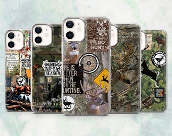 Hunting Phone Case Deer Camo Buck Cover for iPhone 17, 16, 15, 14, 13, 12 Samsung S26, S25, A17, A56, Pixel 10 Pro XL, 9A, 8