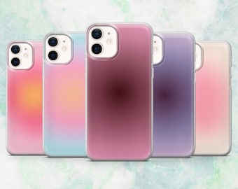 Ombre Farbverlauf Aura Hülle für iPhone 16, 15, 14, 13, 12 Samsung S25, S24, S23, A56, A15 Pixel 9A, 9Pro XL, 8A, 8Pro