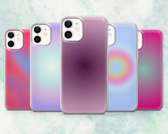 Farbverlauf Handyhülle Ombre Aura Irisierend Hülle für iPhone 16, 15, 14, 13, 12 Samsung S25, S24, S23, A56, A15 Pixel 9A, 9Pro XL, 8A, 8Pro