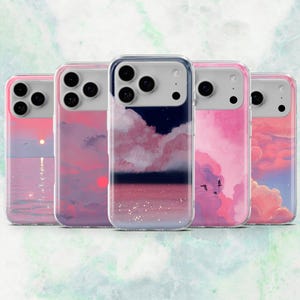 Custodia per telefono Pink Sky Sunset Pink Cloud Cover per iPhone 17, 16, 15, 14, 13, 12 Samsung S26, S25, A17, A57 Pixel 10Pro XL, 9A, 8A