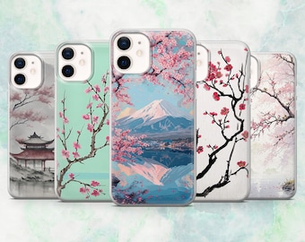 Japanese Phone Case Asian Japan Scenery Cover for iPhone 16, 15, 14, 13, 12 Samsung S25, S24, S23, A56, A15 Pixel 9A, 9Pro XL, 8A, 8Pro