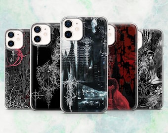Gothic Phone Case Cyber Goth Grunge Cover for iPhone 16, 15, 14, 13, 12 Samsung S25, S24, S23, A56, A15 Pixel 9A, 9Pro XL, 8A, 8Pro