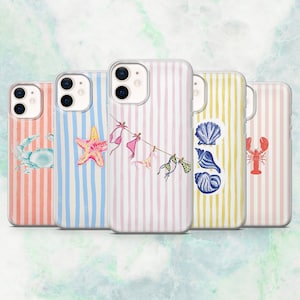 Beach Phone Case Coastal Ocean Summer Cover for iPhone 16, 15, 14, 13, 12 Samsung S25, S24, S23, A56, A15 Pixel 9A, 9Pro XL, 8A, 8Pro