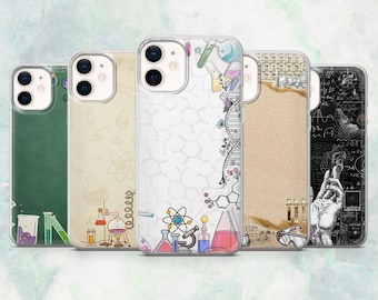 Chemistry Phone Case Science Biology Laboratory Cover for iPhone 17, 16, 15, 14, 13, 12 Samsung S26, S25, A17, A56, Pixel 10Pro XL, 9A 8