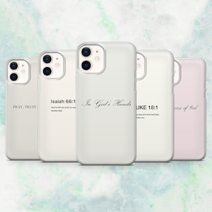 Bible Phone Case Quote Scripture Christian Cover for iPhone 16, 15, 14, 13, 12 Samsung S25, S24, S23, A56, A15 Pixel 9A, 9Pro XL, 8A, 8Pro