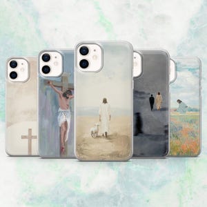 Jesus Phone Case Christian Bible Christ Cover for iPhone 16, 15, 14, 13, 12 Samsung S25, S24, S23, A56, A15 Pixel 9A, 9Pro XL, 8A, 8Pro