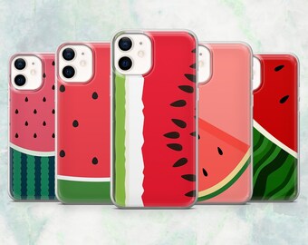 Watermelon Phone Case Fruit Summer Cute Cover for iPhone 17, 16, 15, 14, 13, 12 Samsung S26, S25, A17, A56, Pixel 10Pro XL, 9A 8
