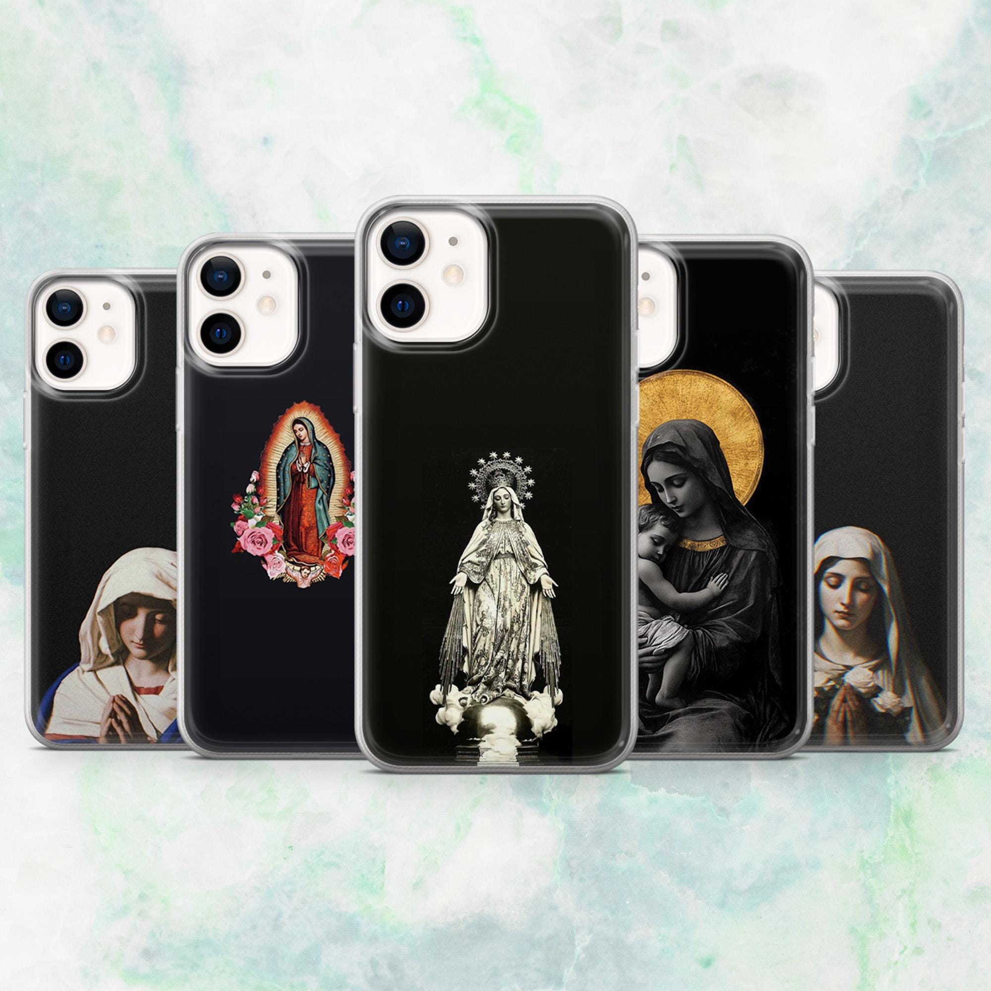 Virgin Mary Phone Case Christian Guadalupe Cover for iPhone 16, 15, 14, 13,  12 Samsung S25, S24, S23, A56, A15 Pixel 9A, 9Pro XL, 8A, 8Pro