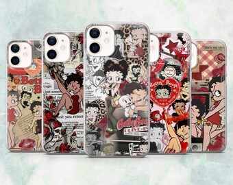 Betty Boop Phone Case Retro Y2K Cartoon Cover for iPhone 17, 16, 15, 14, 13, 12 Samsung S26, S25, A17, A56, Pixel 10Pro XL, 9A 8