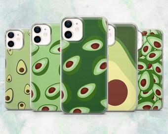 Avocado Phone Case Fruit Green Cute Cover for iPhone 17, 16, 15, 14, 13, 12 Samsung S26, S25, A17, A56, Pixel 10Pro XL, 9A 8