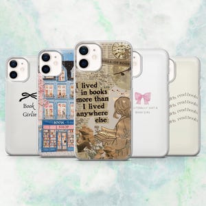 Books Phone Case Book Lover Literature Cover for iPhone 16, 15, 14, 13, 12 Samsung S25, S24, S23, A56, A15 Pixel 9A, 9Pro XL, 8A, 8Pro