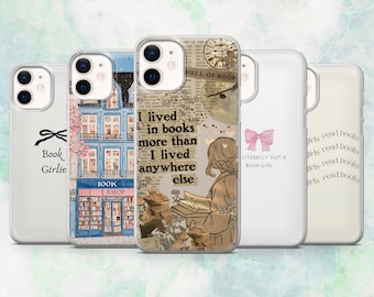 Books Phone Case Book Lover Literature Cover for iPhone 16, 15, 14, 13, 12 Samsung S25, S24, S23, A56, A15 Pixel 9A, 9Pro XL, 8A, 8Pro