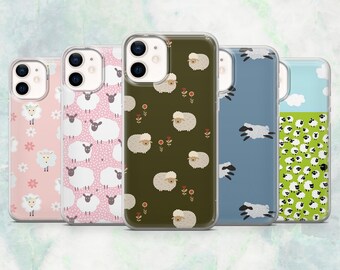 Sheep Phone Case Farm Animal Cute Cover for iPhone 17, 16, 15, 14, 13, 12 Samsung S26, S25, A17, A56, Pixel 10 Pro XL, 9A, 8