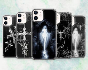 Gothic Phone Case Emo Goth Cybersigilism Cover for iPhone 16, 15, 14, 13, 12 Samsung S25, S24, S23, A56, A15 Pixel 9A, 9Pro XL, 8A, 8Pro