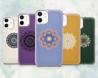 Mandala Phone Case Boho Spiritual Zen Cover for iPhone 17, 16, 15, 14, 13, 12 Samsung S26, S25, A17, A56, Pixel 10Pro XL, 9A 8