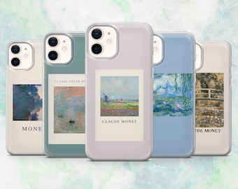 Monet Phone Case Claude Monet Painting Cover for iPhone 16, 15, 14, 13, 12 Samsung S25, S24, S23, A56, A15 Pixel 9A, 9Pro XL, 8A, 8Pro