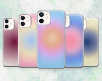 Farbverlauf Handyhülle Ombre Aura Irisierend Hülle für iPhone 16, 15, 14, 13, 12 Samsung S25, S24, S23, A56, A15 Pixel 9A, 9Pro XL, 8A, 8Pro