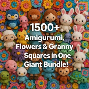 Mega Crochet Bundle 1500+ Amigurumi More Crochet Patterns Pdf PDF | DIY Crochet Toy | Handmade Amigurumi Tutorial | English& Pattern PDF