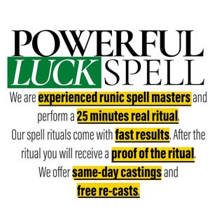 POWERFUL Luck Spell ◾ ATTRACT Good Fortune & Success ⦿ Ancient Rune Ritual ⦿ Positive Energy Fast ⦿ Same Day Casting ⦿ Good Luck Norse Magic
