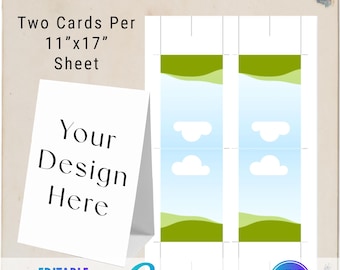 Edytowalny szablon namiotu stołowego: Canva do druku na imprezy (namioty stołowe 4x6" na arkuszu 11x17")