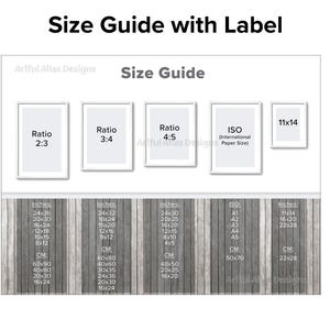 Wall Art Size Guide: Frame & Poster Comparison Chart (digital Download ...