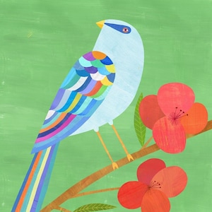 Bluebird | Giclee Art Print for Girls, Boys, Birdwatchers