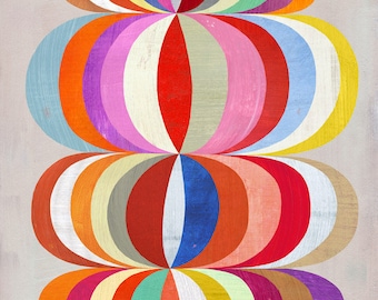 Modern Scallop | Art Print, Colorful Abstract Home Decor