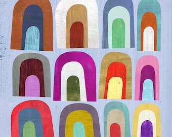 Mini Arches | Abstract Art Print, Modern Geometric Decor