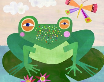 Spotted Frog | Giclee Art Print, Illustration for Kids Room or Nursery, Frog Gift