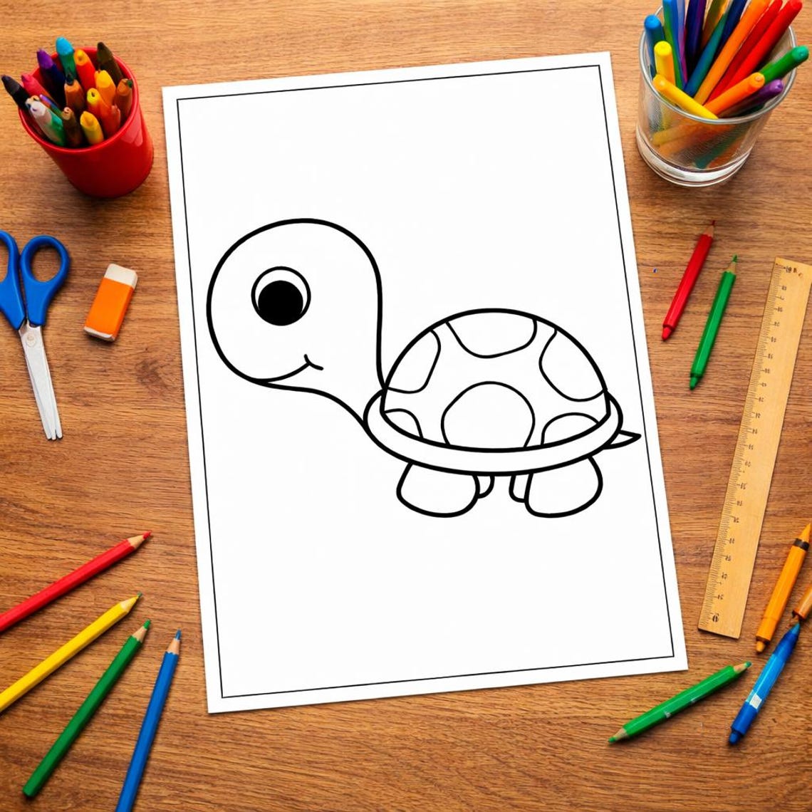 Printable Coloring Pages for Kids | Easy Coloring Sheets | Digital ...