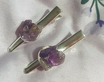 amethyst hair clips