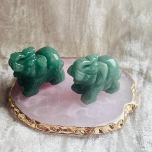 Green Aventurine crystal elephant