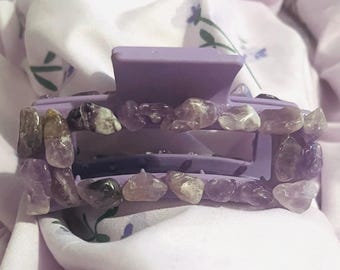 amethyst hair clip
