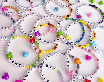 Disney World RunDisney Custom Race Friendship Bracelet 2026 2027 • Princess Marathon Springtime Surprise Wine & Dine Weekend Gift Pixie Dust