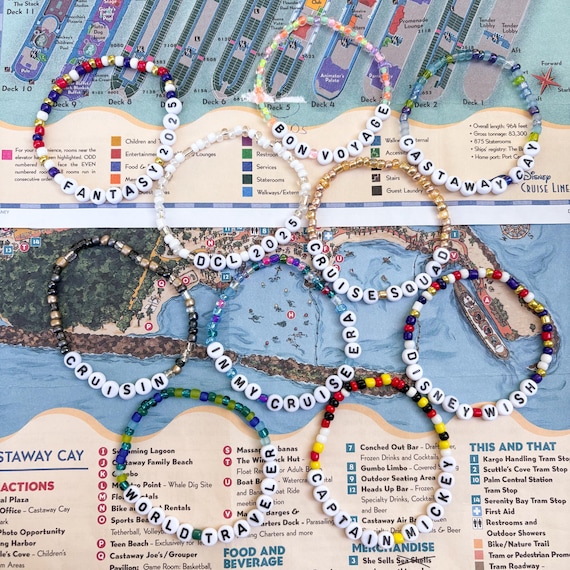 Bulk Fish Extender Gift Friendship Bracelets – Set of 1, 5, 10, 15, or 20 | Disney Cruise Exchange Favors, Custom Sayings, 7” Adult Size