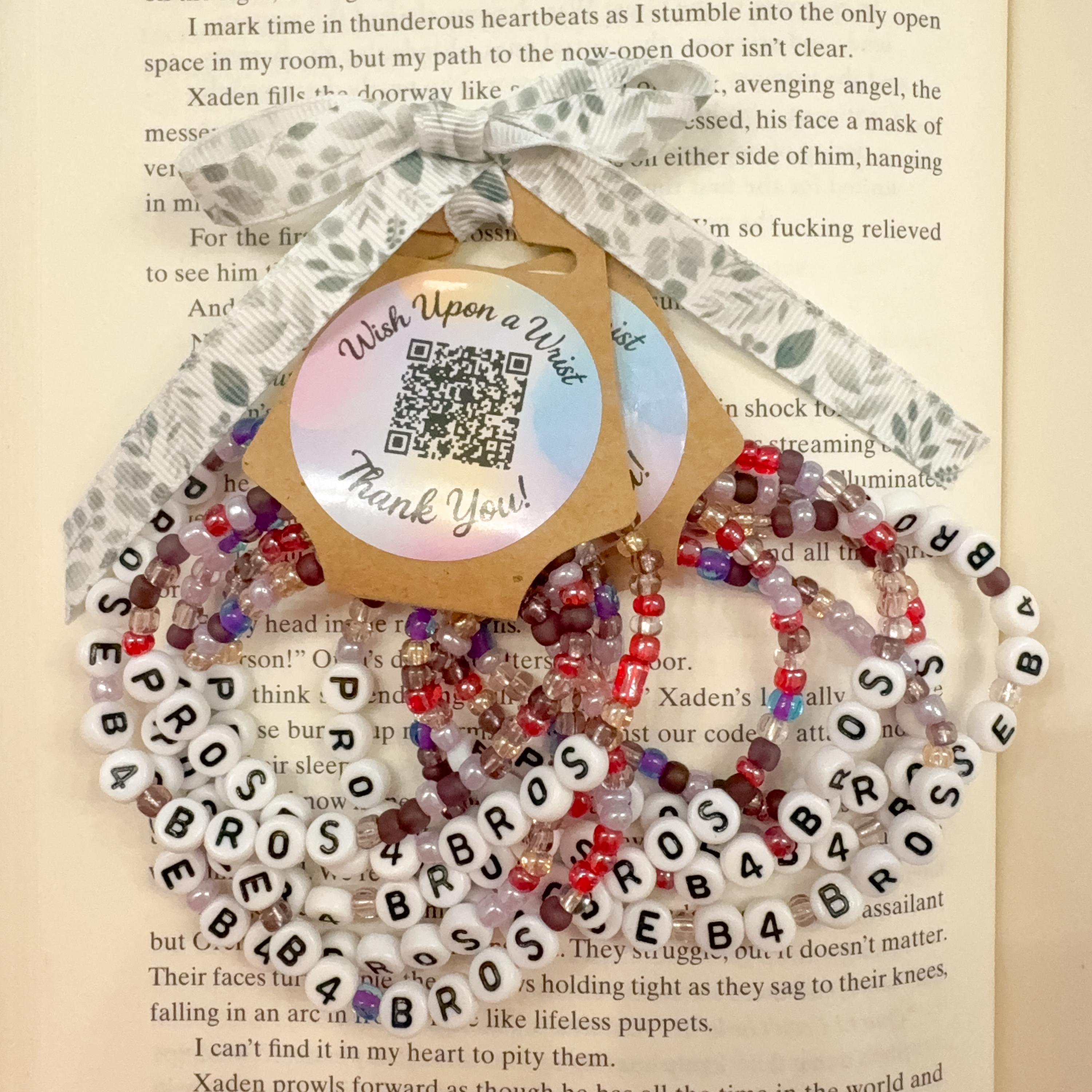 Personalized Book Lover Friendship Bracelets – Set of 1, 5, 10, 15