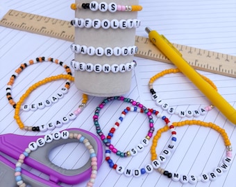 Personalized Friendship Bracelets: Back to School Teacher & Student Gifts