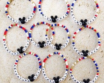 Bracelets d'amitié Fish Extender Disney Cruise Line - Petit cadeau de saupoudrage de lutin en vrac | Expédition personnalisée et année 2026 | Taille adulte ou enfant