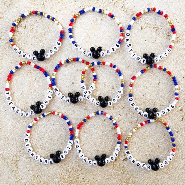 Disney Cruise Line Fish Extender Friendship Bracelets – Small Bulk Pixie Dusting Gift | Custom Ship & Year 2026 | Adult or Child Size