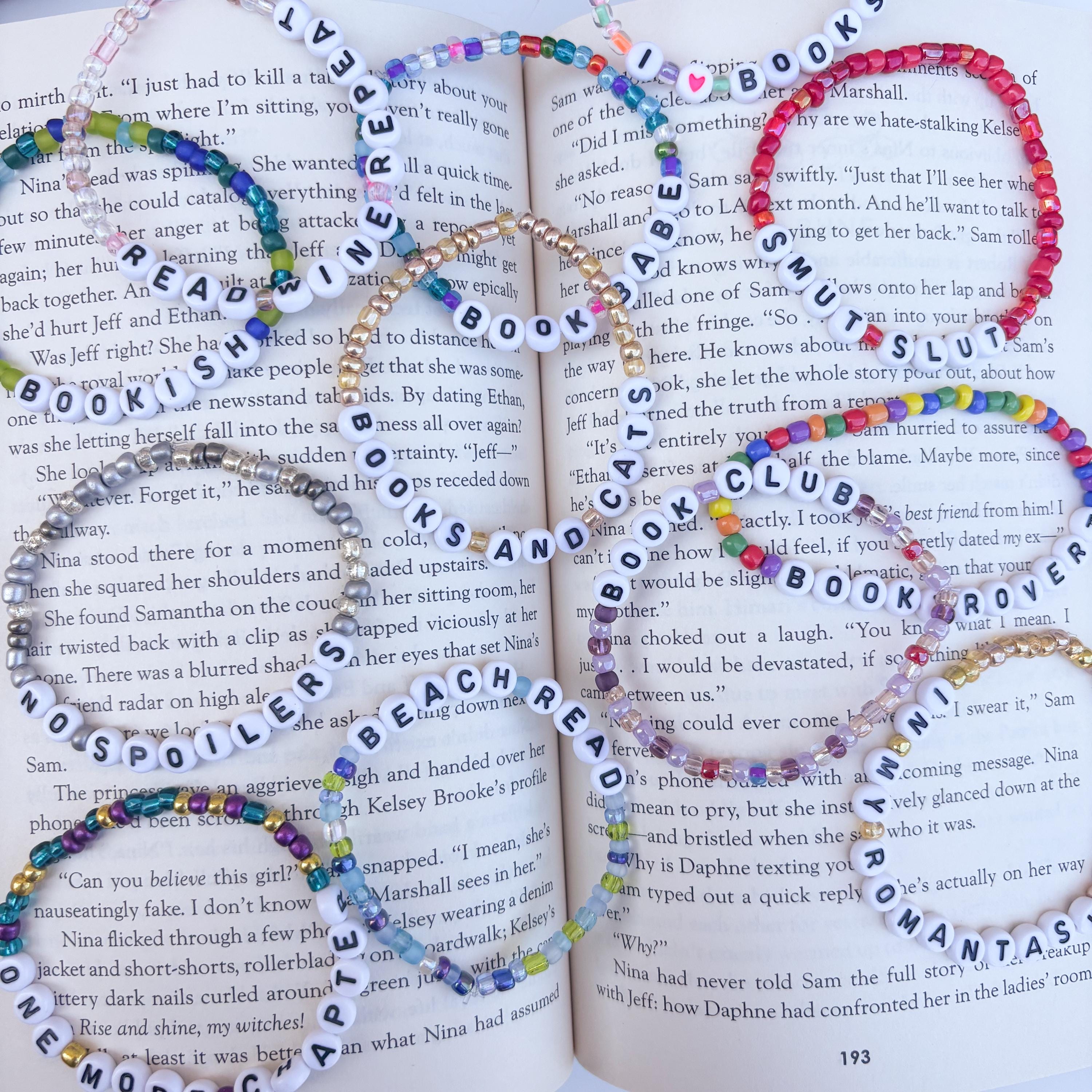 Personalized Book Lover Friendship Bracelets – Set of 1, 5, 10, 15
